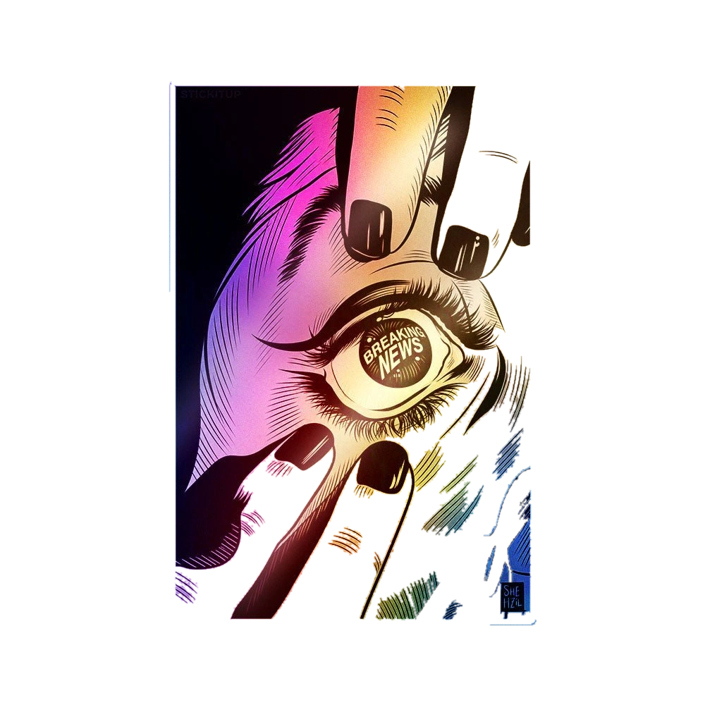 Eye Sketch Surreal Holographic Stickers